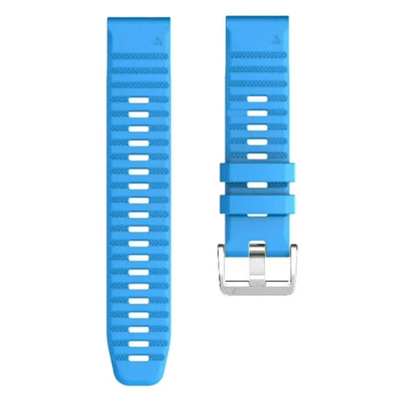 Watch Band for Garmin Forerunner 965 / 955 / 945 / 935 Soft Silicone Strap  Bracelet with Silver Buckle - Sky Blue
