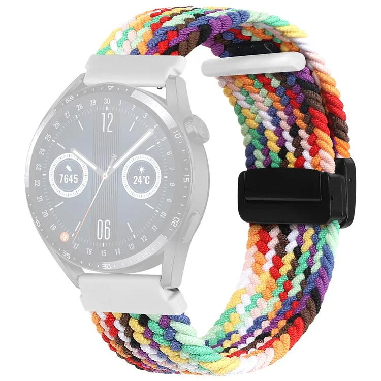 Für Garmin Forerunner 265 / 255 / Vivoactive 4 / Venu 2 Nylon-Uhrenarmband 22mm Austauschbares Armband mit Faltschließe - Farbig