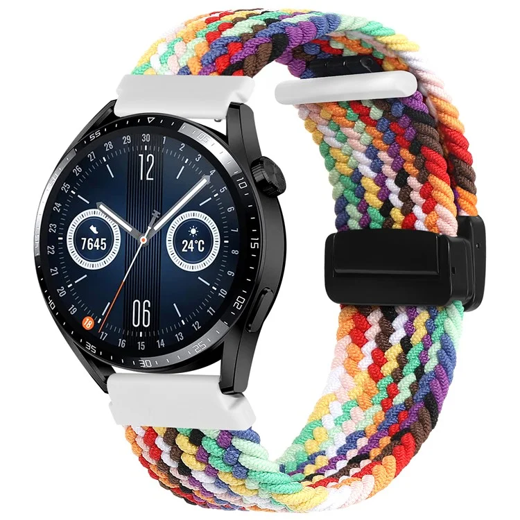 Für Garmin Forerunner 265 / 255 / Vivoactive 4 / Venu 2 Nylon-Uhrenarmband 22mm Austauschbares Armband mit Faltschließe - Farbig
