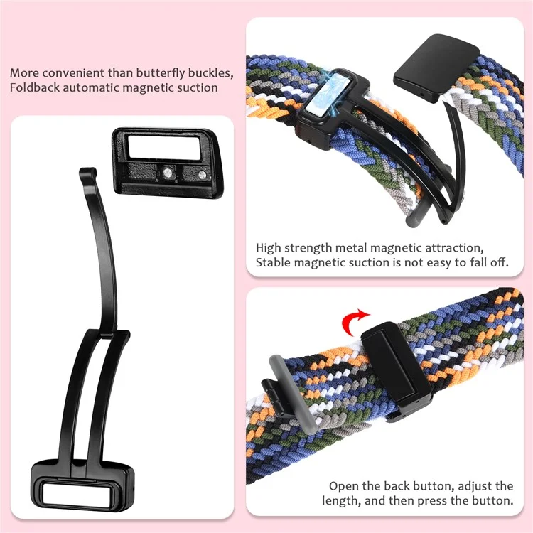 Für Garmin Forerunner 265 / 255 / Vivoactive 4 / Venu 2 Nylon-Uhrenarmband 22mm Austauschbares Armband mit Faltschließe - Farbig