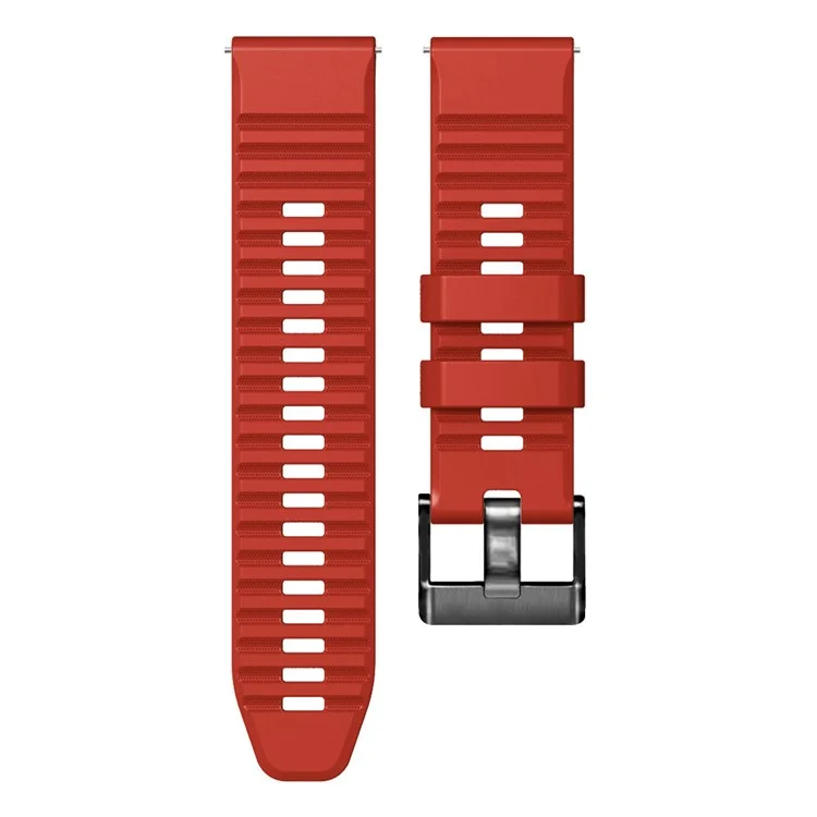 Per Suunto 9 / 9 Baro / 7 Cinturino in silicone per orologio 24mm Dual Color Textured Replacement Watch Strap - Rosso / Nero
