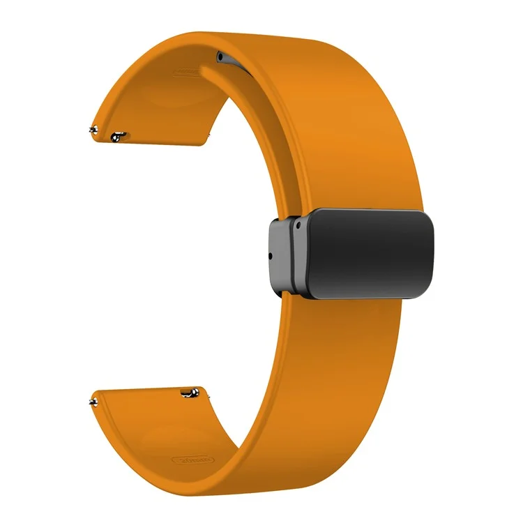 Для часов Garmin Venu / Venu Sq / Venu Sq 2 / Venu 2 Plus Ремешок для часов 20 мм Силиконовый ремешок для запястья с магнитной замкой с черной пряжкой - Желтый