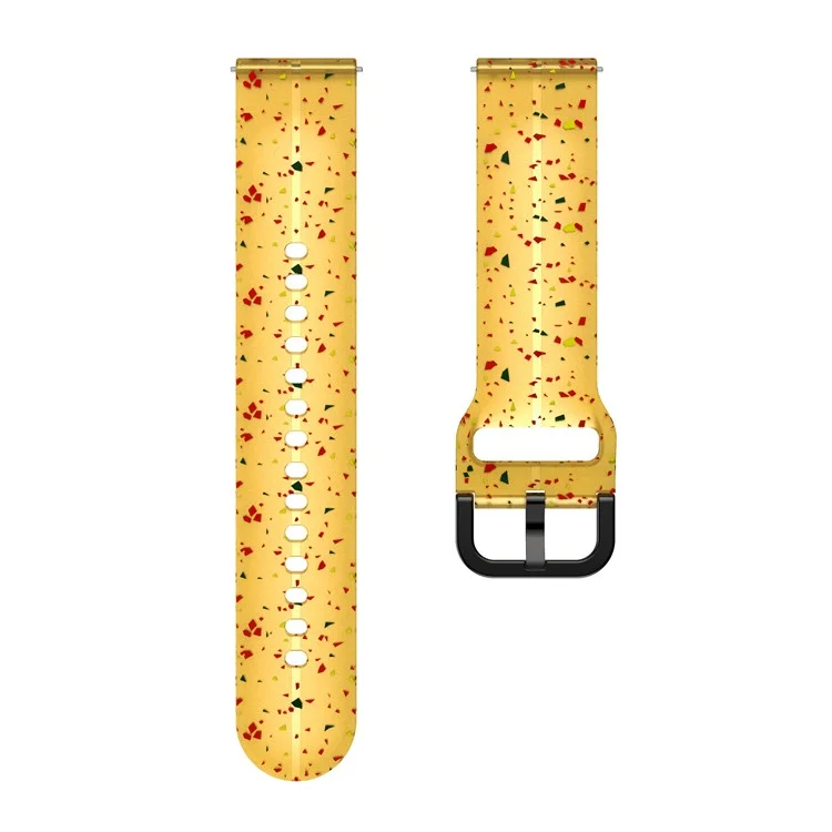 Para Garmin VivoMove Trend / Luxe / Style Banda de Relógio de Silicone de 20 mm com Fivela Quadrada - Amarelo Transparente