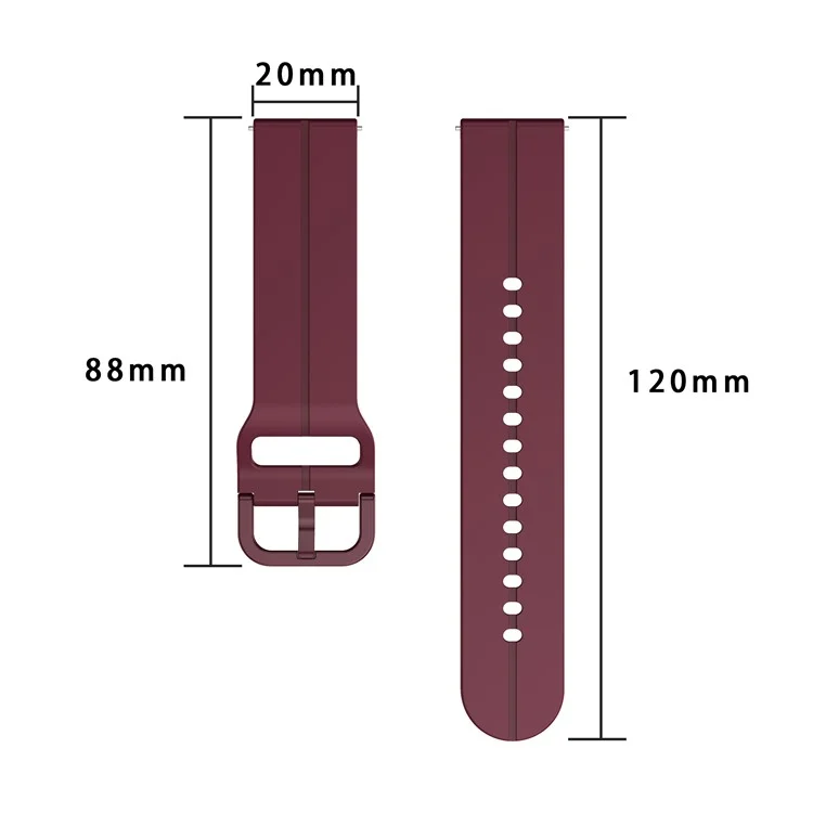 Para Garmin VivoMove Trend / Luxe / Style Banda de Relógio de Silicone de 20 mm com Fivela Quadrada - Amarelo Transparente