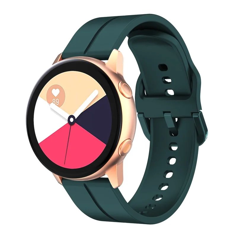 Per Garmin VivoMove Trend / Luxe / Style Cinturino da 20 mm in silicone per orologio da polso con fibbia quadrata - Verdastro