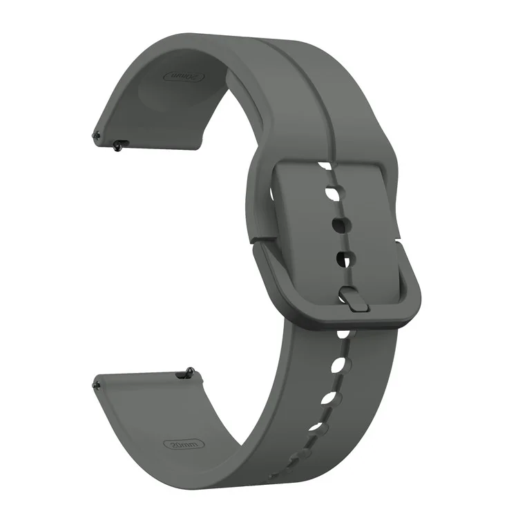For Garmin VivoMove Trend / Luxe / Style 20mm Watch Band Silicone Wrist Strap with Square Buckle - Dark Grey