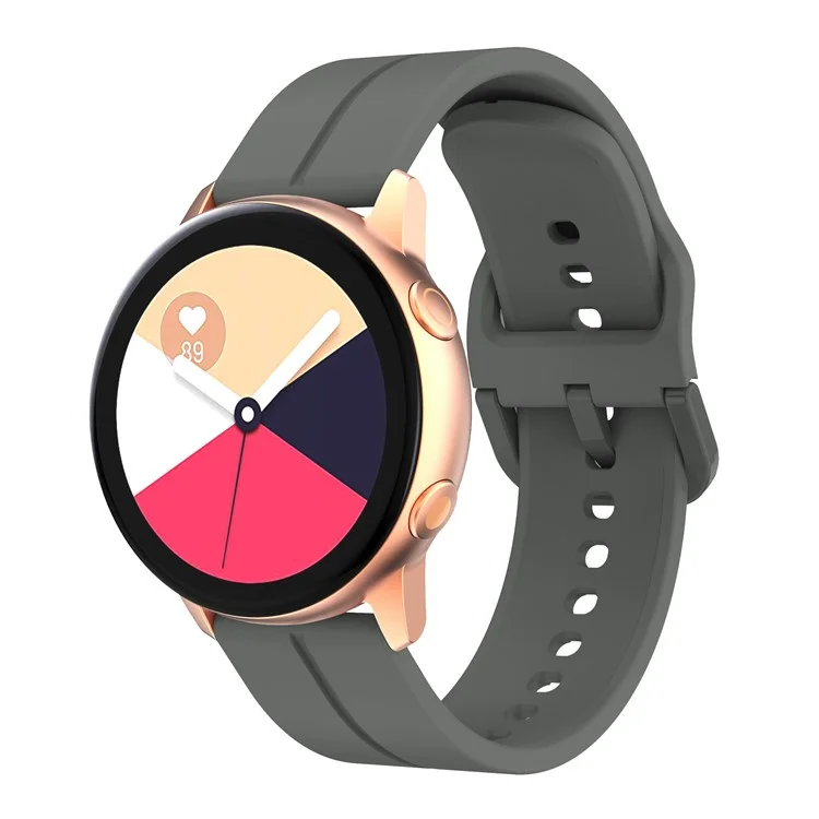 For Garmin VivoMove Trend / Luxe / Style 20mm Watch Band Silicone Wrist Strap with Square Buckle - Dark Grey