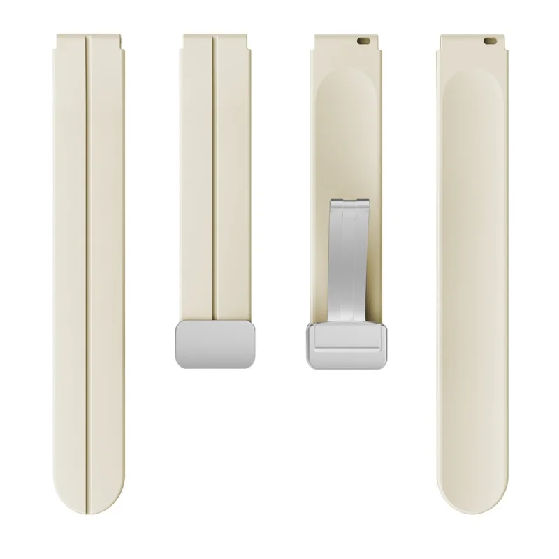 For Keep B4 / Huawei Watch Fit Mini Watch Band 16mm Silicone Wrist Strap, Silver Folding Buckle - Starlight