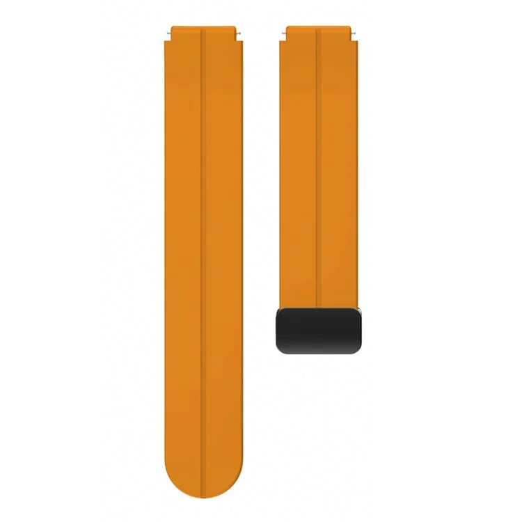 For Haylou Solar LS01 / ID205 / ID205U / ID205S / ID205L / ID216 Watch Band 19mm Silicone Strap, Black Folding Buckle - Yellow