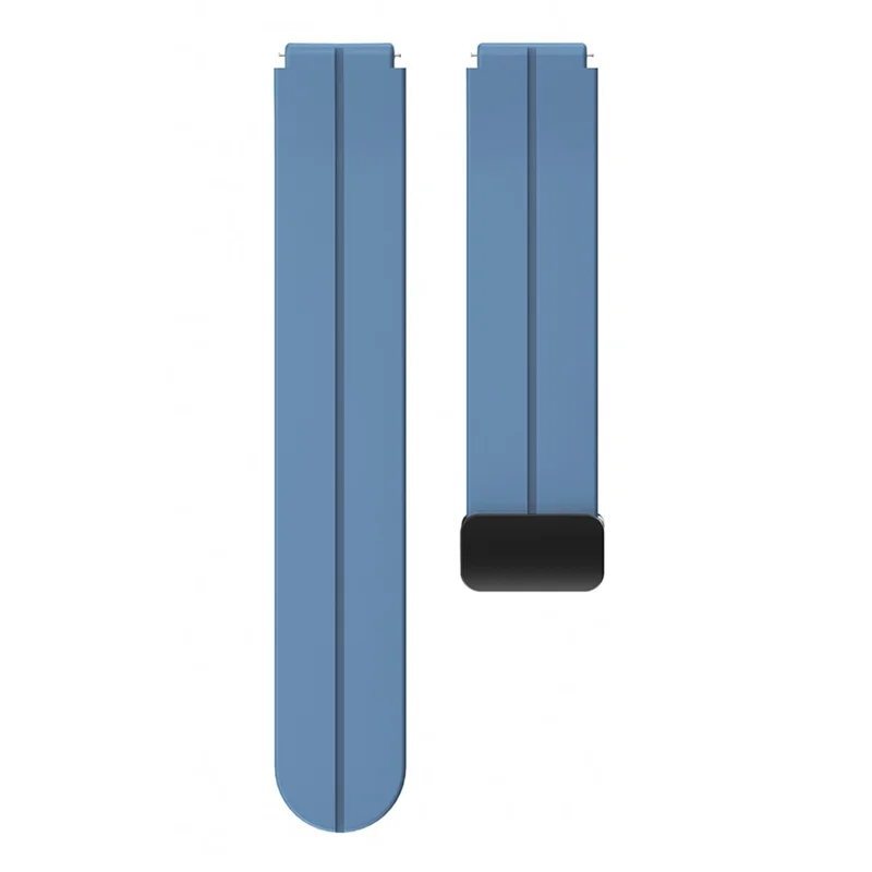 For Garmin Forerunner 265S / 255S / Venu 2S Watch Band 18mm Silicone Strap with Magnetic Folding Black Buckle - Blue