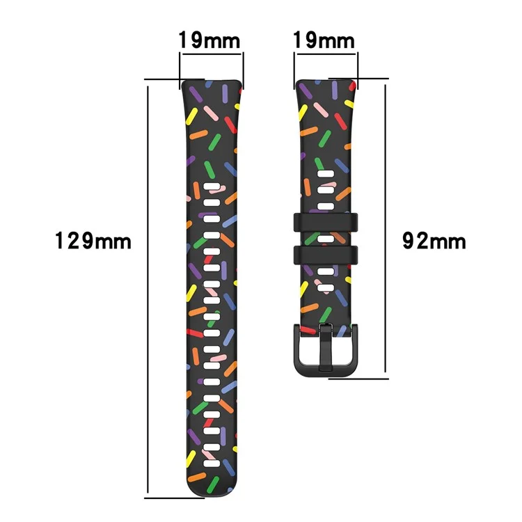 ENKAY HAT PRINCE Per Huawei Band 8 / Band 8 NFC / Band 9 / Band 9 NFC Cinturino in silicone con stampa e pellicola per schermo in PMMA con bordo in PC - Bianco