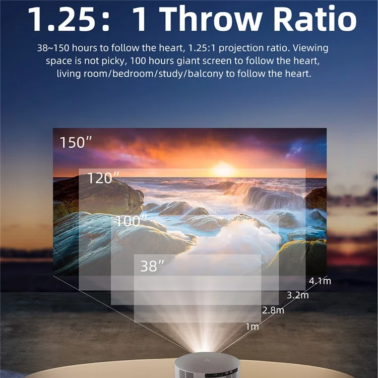 T60 1920x1080P 2.4G 5G WiFi HD Projector Office Conference Home Theater Projector Support 4K Android 9.0 2+16G - EU Plug