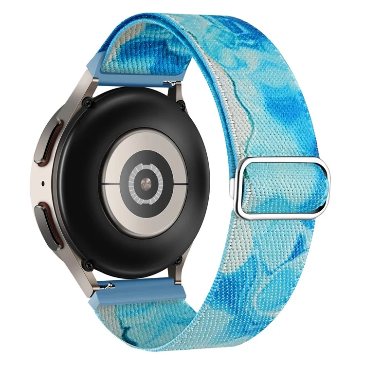 Nylon Watch Band for Coros Pace 2 / Apex 42mm , 20mm Pattern Adjustable Braided Loop Strap - Ocean Blue