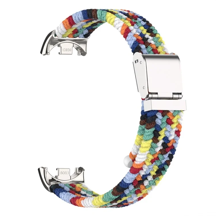 Für Xiaomi Mi Band 9 NFC / Mi Band 9 / Smart Band 8 NFC / Smart Band 8 geflochtenes Nylon-Armband mit verstellbarem Schnallenverschluss und elastischem Armband - Farbig