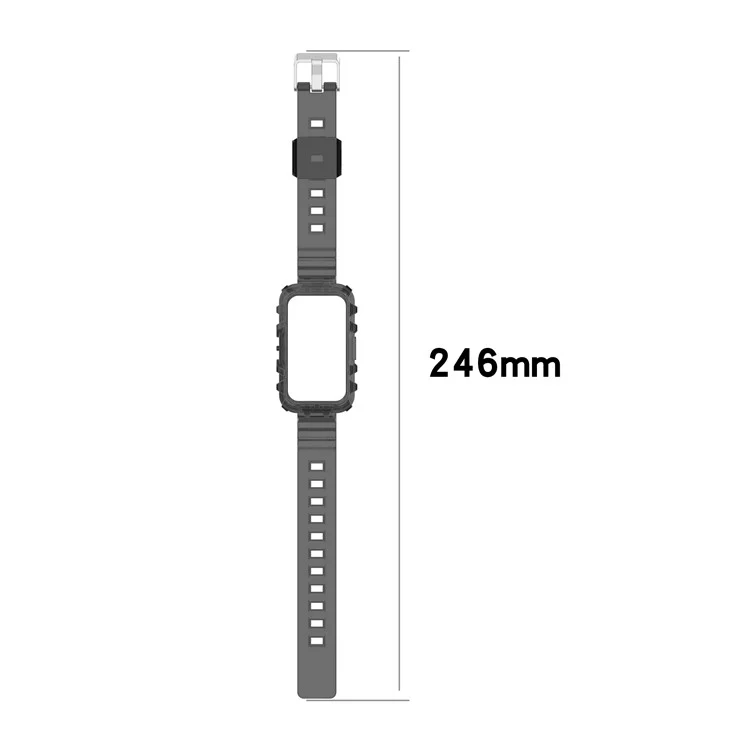 For Huawei Band 8 / Band 8 NFC / Band 9 / Band 9 NFC / Band 6 / Honor Band 7 / 6 / 6 Pro Clear TPU Wrist Band with Case - Transparent Green