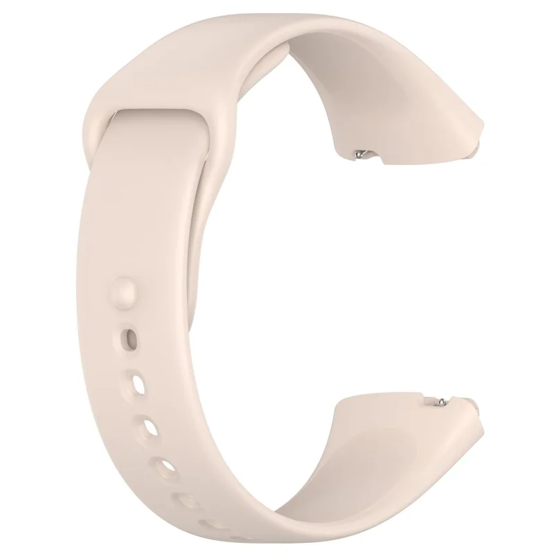 For Xiaomi Redmi Watch 3 Lite / Watch 3 Active Replacement Silicone Watchband Soft Watch Strap - Ivory White