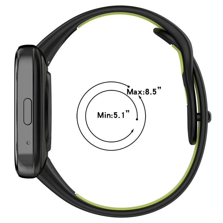 Bracelet de montre pour Xiaomi Redmi Watch 3 Lite / Watch 3 Active Bicolore Remplacement de la Bracelet de Montre en Silicone - Noir+Blanc