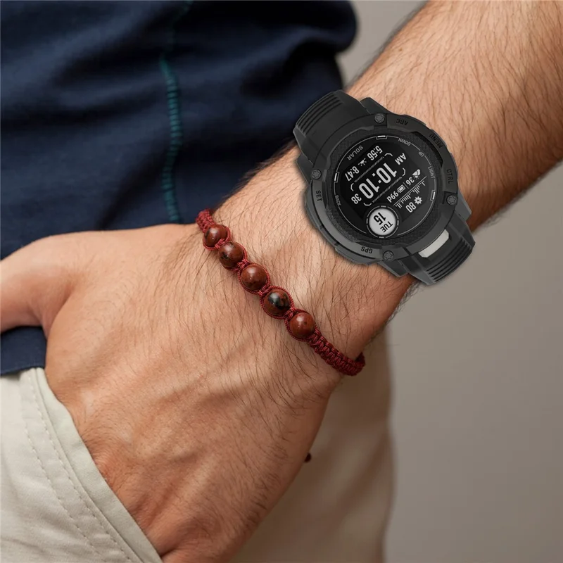 Sports Watch Band for Garmin Instinct 2X , 22mm Replacement Silicone Strap - White