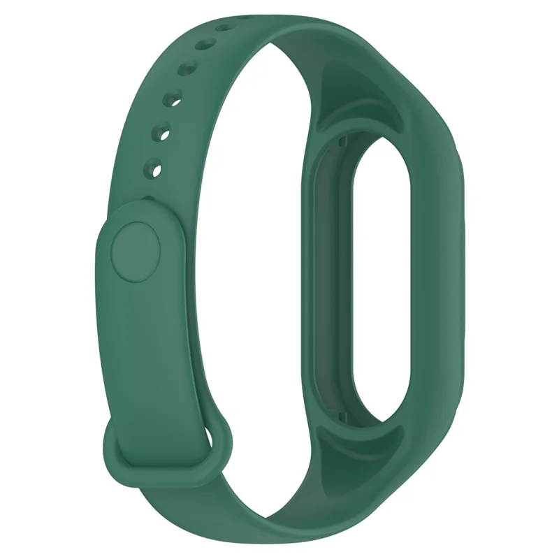 For Xiaomi Smart Band 8 Replacement Silicone Watch Strap Integrate Wrist Band with Case Cover - Green