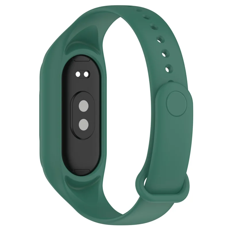 For Xiaomi Smart Band 8 Replacement Silicone Watch Strap Integrate Wrist Band with Case Cover - Green