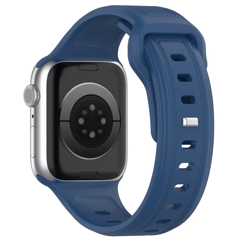 Uhrenarmband für Apple Watch Serie 10 42 mm / 9 8 7 41 mm / SE (2023) SE (2022) SE 6 5 4 40 mm / 3 2 1 38 mm Silikon-Uhrenarmband - Babyblau