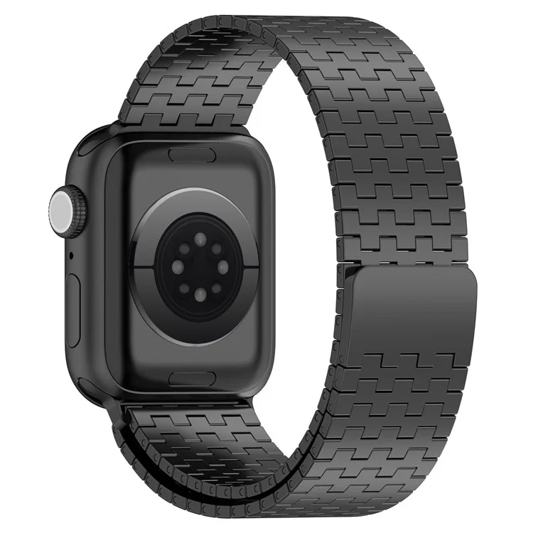 Watch Strap for Apple Watch Series 10 42mm / 9 8 7 41mm / SE (2023) SE (2022) SE 6 5 4 40mm / 3 2 1 38mm Replacement Band Magnetic Stainless Steel Strap - Black