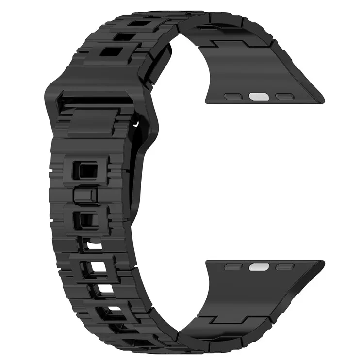 Pulseira de Relógio para Apple Watch Series 10 42mm / 9 8 7 41mm / SE (2023) SE (2022) SE 6 5 4 40mm / 3 2 1 38mm Silicone Electroplating Smartwatch Strap - Titanium Black