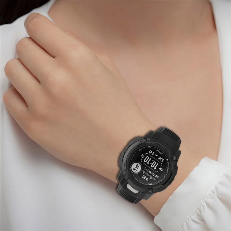 Wymienny pasek z silikonu z regulacją do Garmin Instinct 2X – ciemnoniebieski