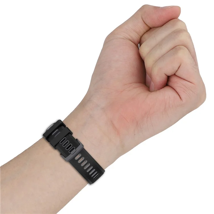 For Garmin Forerunner 965 / 955 / 945 / 935 / 745 Silicone Watch Band Twill Texture Dual Color Wrist Strap - Army Green+Black