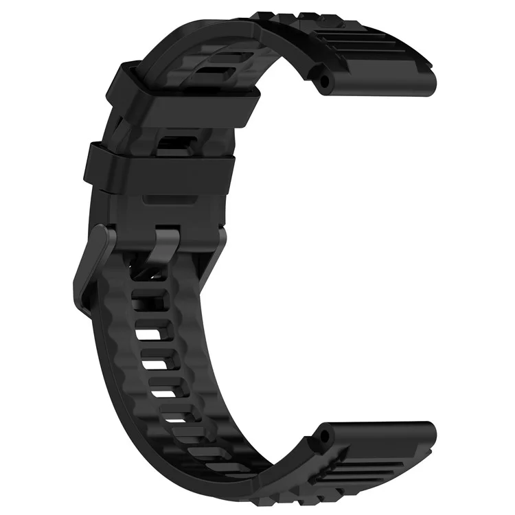 Pour Huami Amazfit T-rex Ultra A2142 Bracelet de Montre en Silicone Réglable - Noir