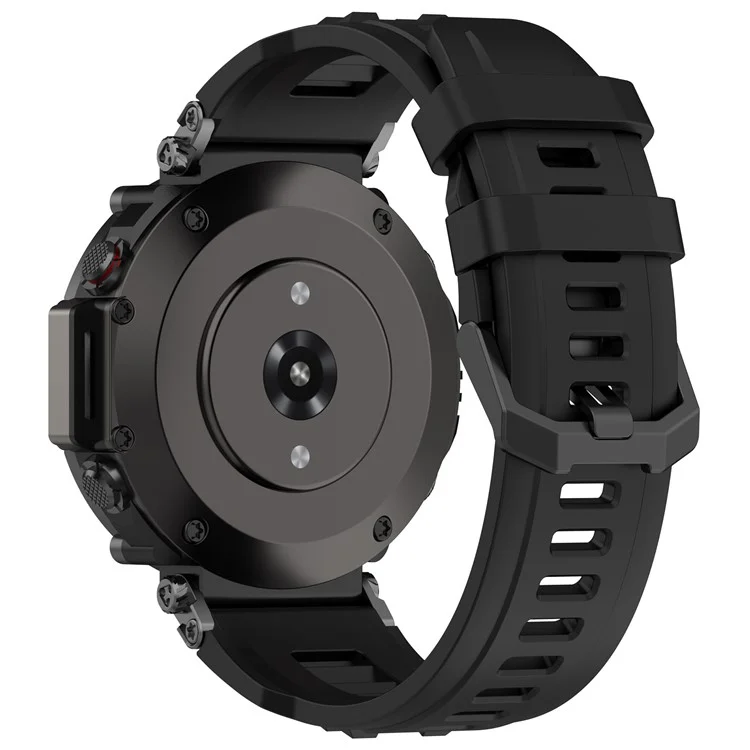 Pour Huami Amazfit T-rex Ultra A2142 Bracelet de Montre en Silicone Réglable - Noir