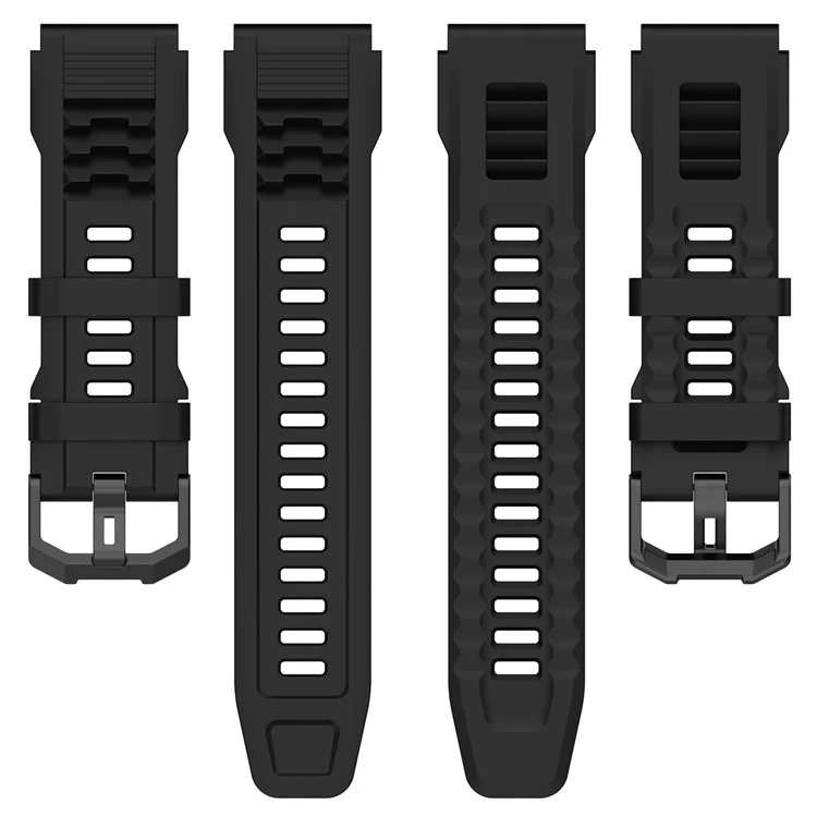 Pour Huami Amazfit T-rex Ultra A2142 Bracelet de Montre en Silicone Réglable - Noir