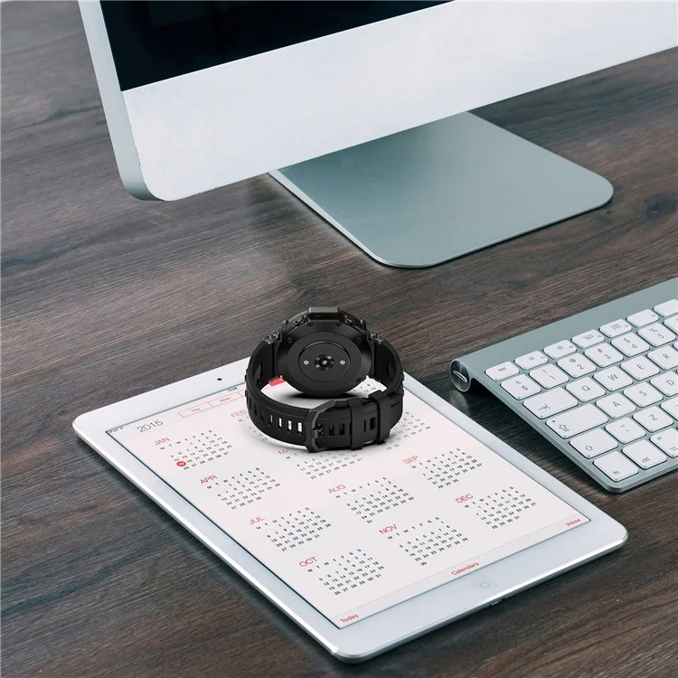Pour Huami Amazfit T-rex Ultra A2142 Bracelet de Montre en Silicone Réglable - Noir