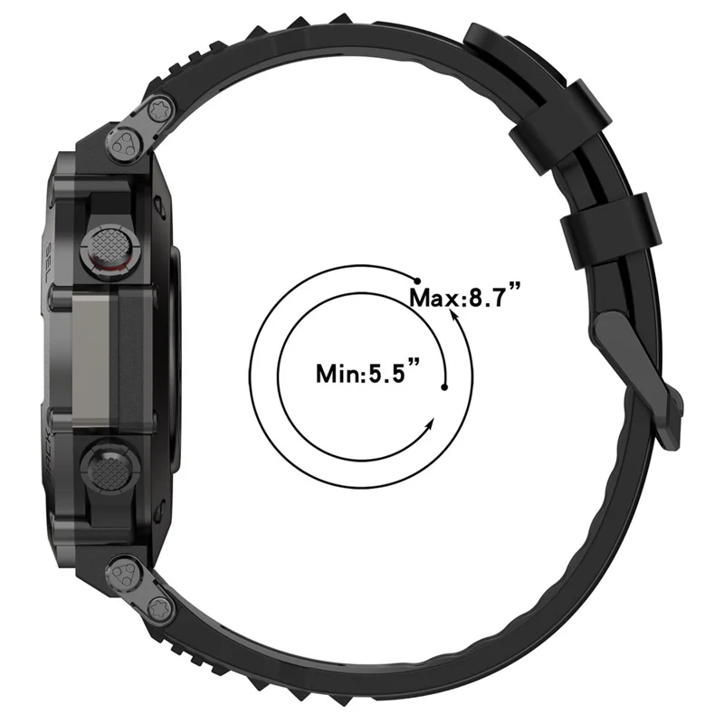 Для Huami Amazfit T-rex Ultra A2142 Силиконовый ремешок для часов Регулируемый ремешок на запястье - Синий