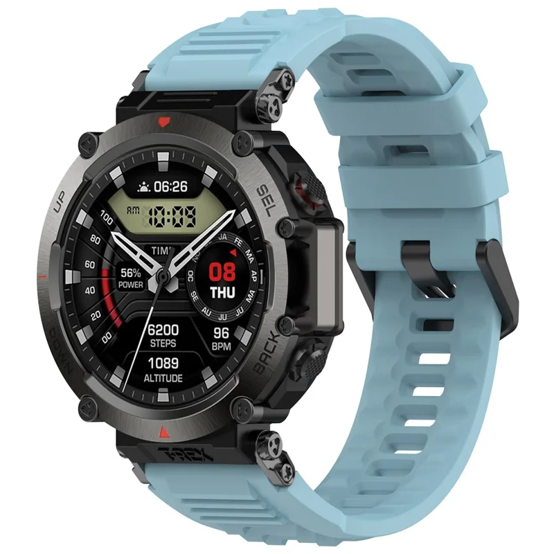 Для Huami Amazfit T-rex Ultra A2142 Силиконовый ремешок для часов Регулируемый ремешок на запястье - Синий