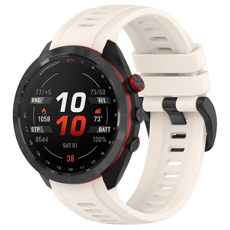 For Garmin Approach S70 47mm Silicone Watch Band Soft Sport Replacement Watch Strap - Starlight