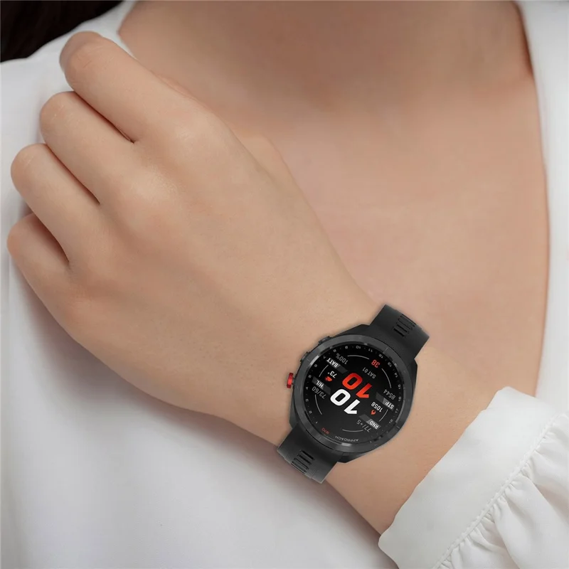 Watch Band for Garmin Approach S70 42mm , Soft Silicone Wristband Strap - Black