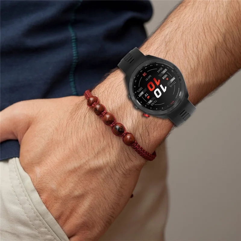 Watch Band for Garmin Approach S70 42mm , Soft Silicone Wristband Strap - Black