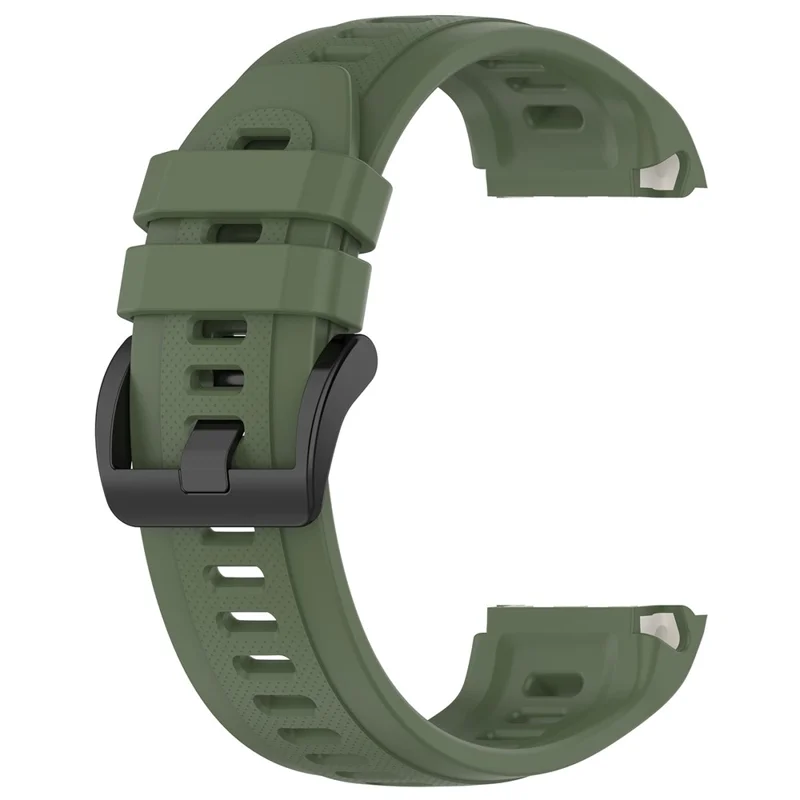Watch Band for Garmin Approach S70 42mm , Soft Silicone Wristband Strap - Dark Green
