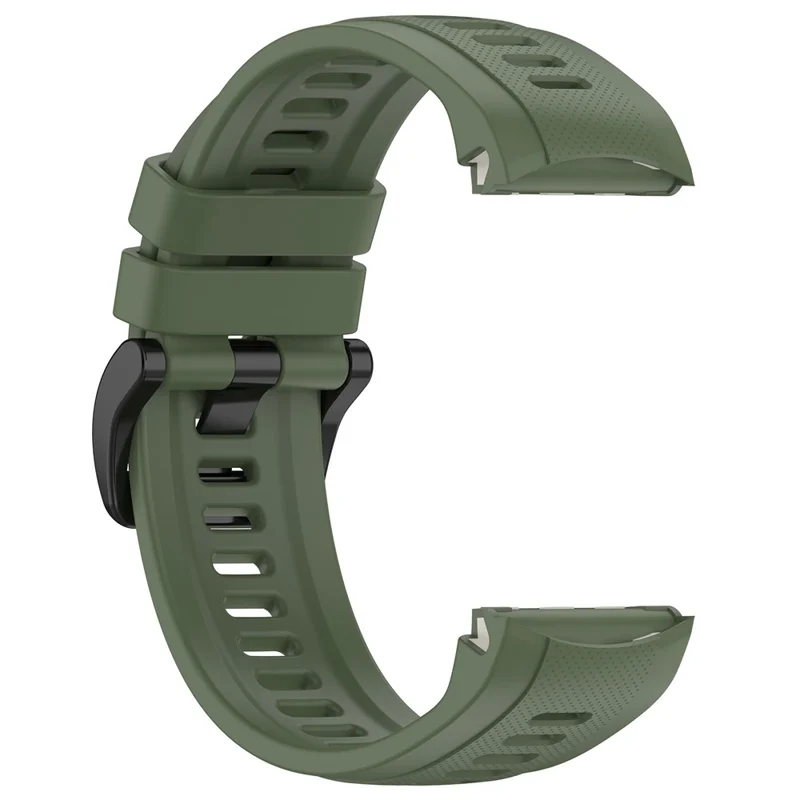 Watch Band for Garmin Approach S70 42mm , Soft Silicone Wristband Strap - Dark Green