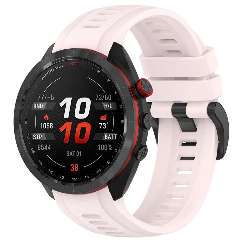 Ремешок для часов Garmin Approach S70 42 мм, мягкий силиконовый браслет - розовый