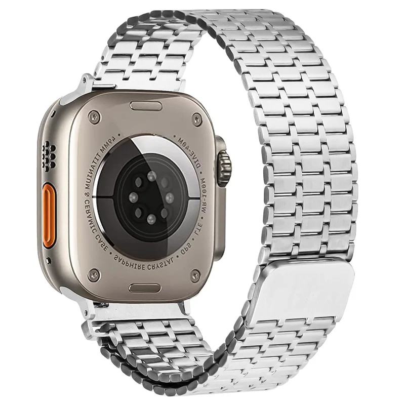 Watch Strap for Apple Watch Series 11 10 42mm / 9 8 7 41mm / SE3 SE2 SE 6 5 4 40mm / 3 2 1 38mm 316L Stainless Steel Watch Band Magnetic Adjustable Strap - Silver