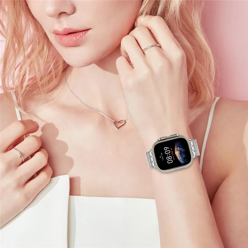 Watch Strap for Apple Watch Series 11 10 42mm / 9 8 7 41mm / SE3 SE2 SE 6 5 4 40mm / 3 2 1 38mm 316L Stainless Steel Watch Band Magnetic Adjustable Strap - Silver