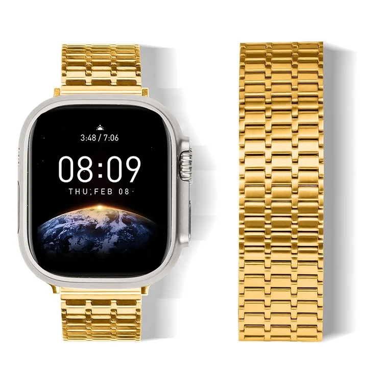 Watch Strap for Apple Watch Series 10 42mm / 9 8 7 41mm / SE (2023) SE (2022) SE 6 5 4 40mm / 3 2 1 38mm Watch Band 316L Stainless Steel Magnetic Wrist Strap - Gold