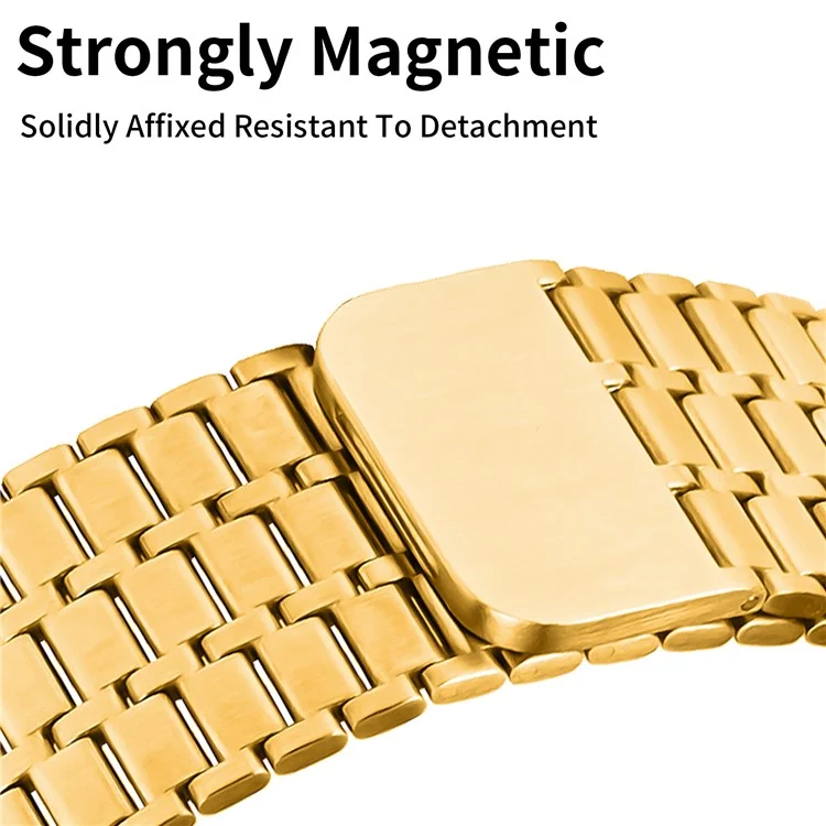 Watch Strap for Apple Watch Series 10 42mm / 9 8 7 41mm / SE (2023) SE (2022) SE 6 5 4 40mm / 3 2 1 38mm Watch Band 316L Stainless Steel Magnetic Wrist Strap - Gold