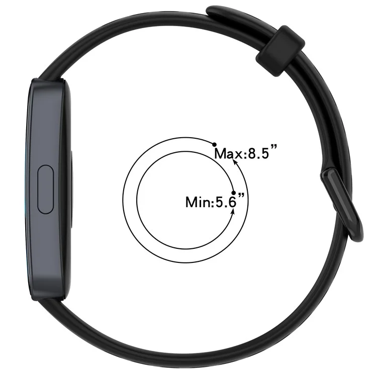 For Huawei Band 8 / Band 8 NFC / Band 9 / Band 9 NFC Breathable Silicone Smart Watch Strap Comfortable Wearing Wrist Band - Black