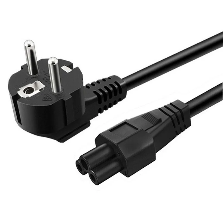1.5m 3*0.75 SQMM Pure Copper EU Plug Power Adapter 3-Pin Tail Laptop PC Charger Cable (VDE Certified)