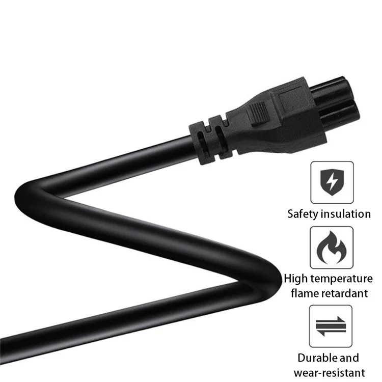 1.5m 3*0.75 SQMM Pure Copper EU Plug Power Adapter 3-Pin Tail Laptop PC Charger Cable (VDE Certified)