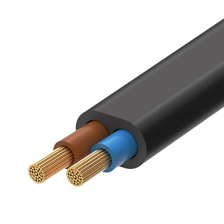 1m 2*0.75 SQMM 2 Prong 2-Pin Tail EU Plug Copper Power Socket Adapter Cable (VDE Certified)