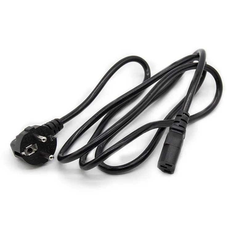 1.8m 3*0.75 SQMM EU Plug Power Cable 3 Square Pins Power Adapter for Monitor Kettle (VDE Certified)